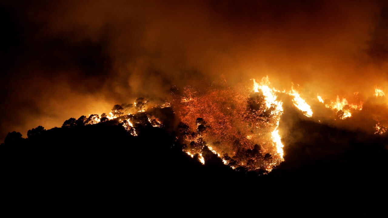 A forest fire is seen in Benahavis, Spain. June 8, 2022. REUTERS/Jon Nazca TPX IMAGES OF THE DAY