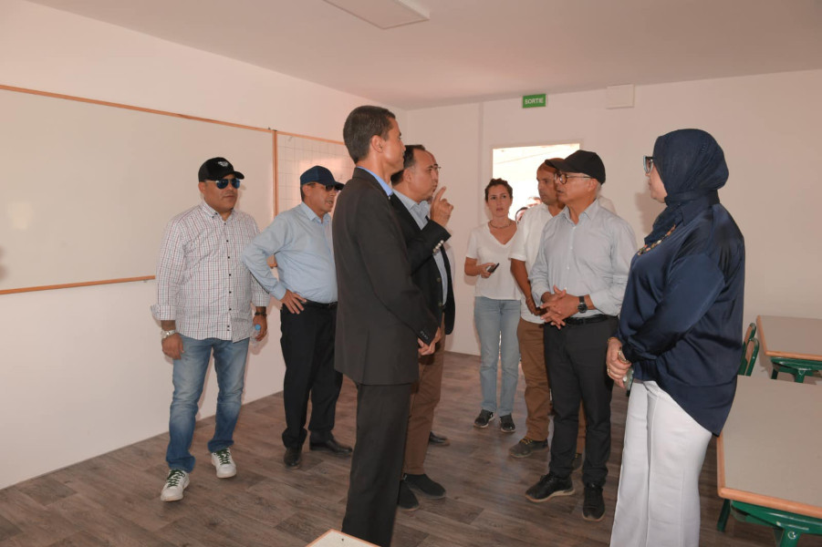 بنموسى يزور عددا من المؤسسات التعليمية المتضررة من الزلزال يإقليم ورزازات