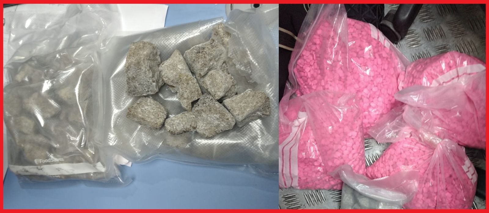 معبر باب سبتة : إجهاض محاولة تهريب شحنات كبيرة من مخدري “الإكستازي” و”البوفا” نحو المغرب،( بلاغ)