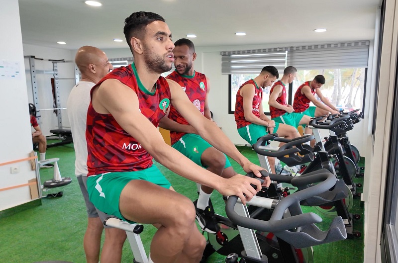 المنتخب الوطني المغربي يجري حصة تدريبية خفيفة لإزالة العياء