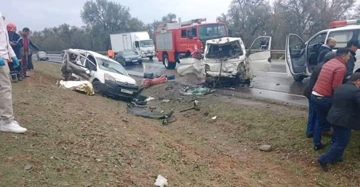 إقليم الخميسات… مصرع 5 أشخاص وإصابة 6 آخرين في حادثة سير مروعة. 